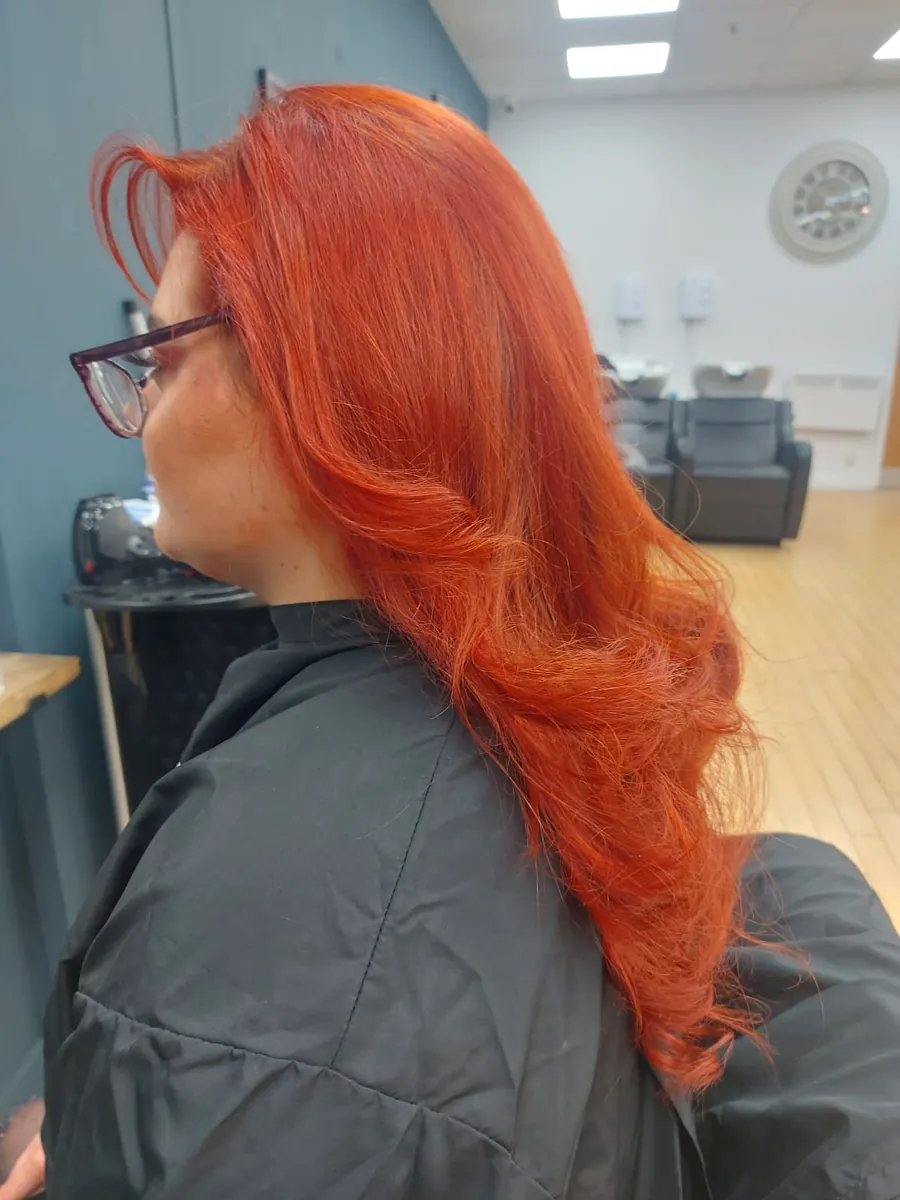 Copper hair colour styled by mobile hairdresser near Maidstone