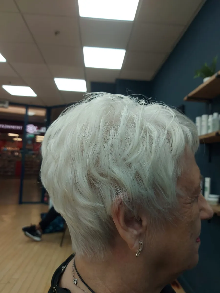 A neatly styled silver cut for a care home resident